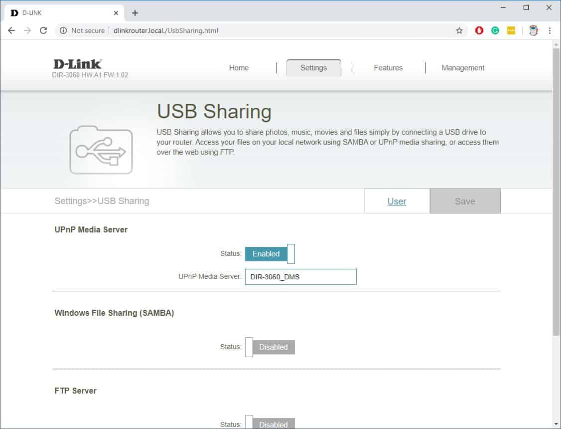 D Link DIR 3060 Web Photos 13 D-Link DIR-3060 EXO AC3000 Router Review