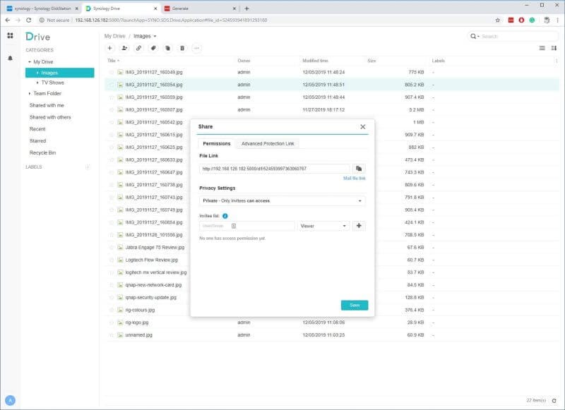 Synology Drive Screen Photos 7 Synology DS918+ NAS Review