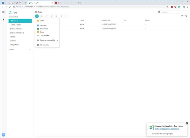 Synology Drive Screen Photos 9 Synology DS918+ NAS Review