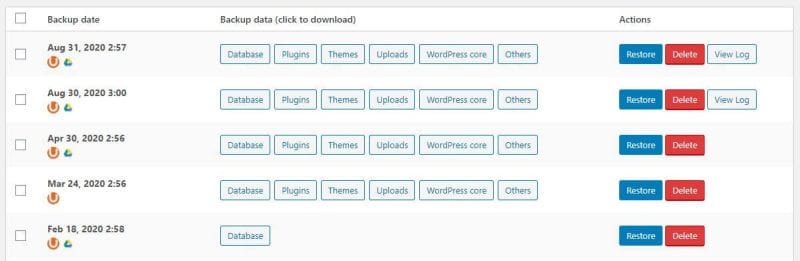 2020 08 31 09 06 20 UpdraftPlus ‹ Latest in Tech — WordPress The Best WordPress Backup Plugin