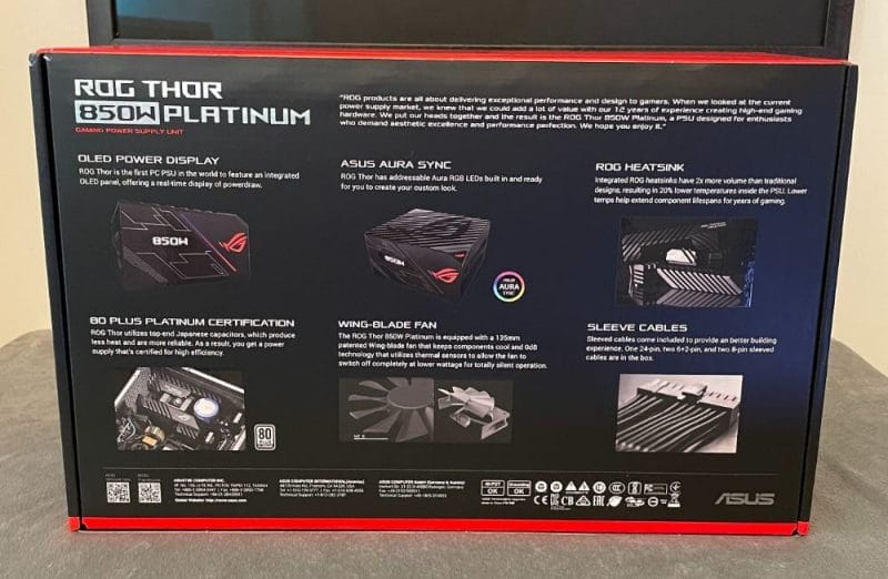 asus rog thor psu Review 02 ASUS ROG Thor 850W Platinum PSU Review